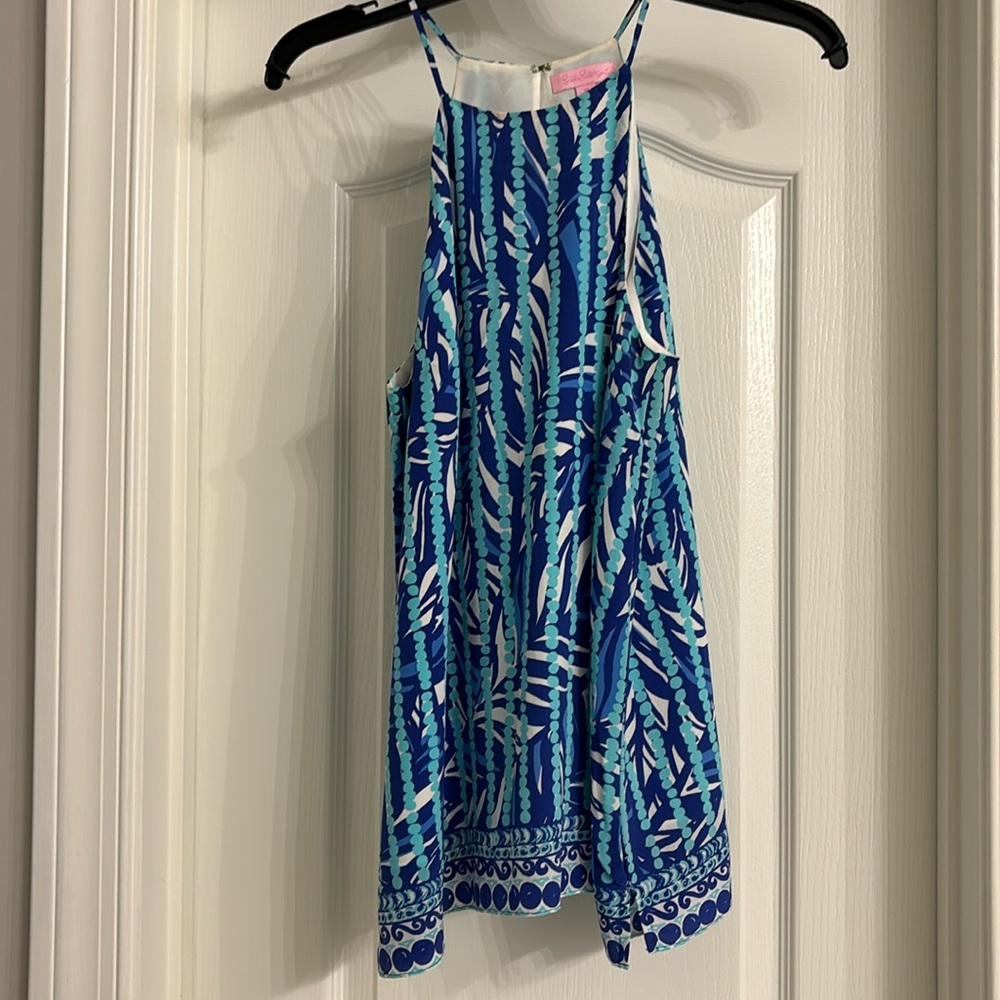 Lilly Pulitzer Halter style silk tank top Medium